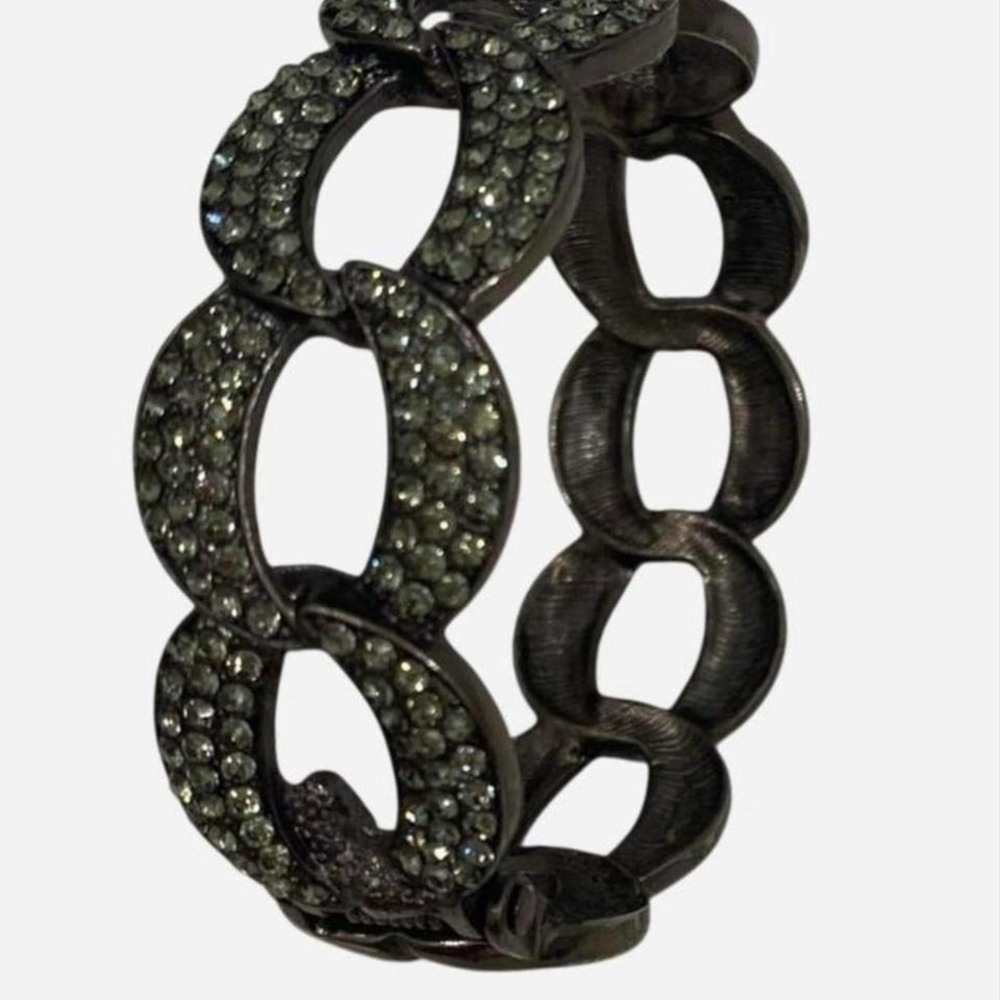 Dark Gray‎ Bangle with bling